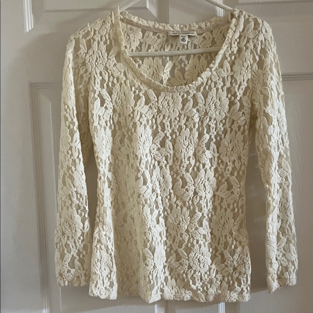 Banana Republic Cream Lace Blouse
